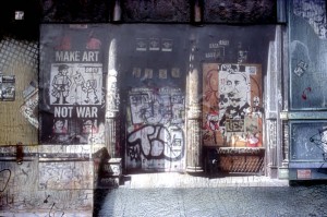 Robert Mielenhausen, Make Art Not War, 28x40 inches, sold.