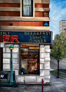 Waverly Diner. 40” x 28” acrylic on canvas